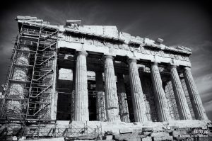 The Parthenon tempe in the Athenian Acropolis