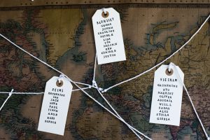 Travel Theme table plan for the wedding