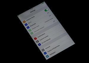 Image of airplane mode switched on MrPKalu iphone
