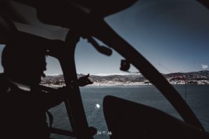 Image of pilot on Monacair helicopter flight