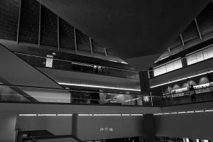 Black and white image of the Design Museum roof