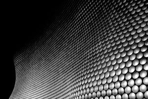 Black and white image of the Selfridges Birmingham