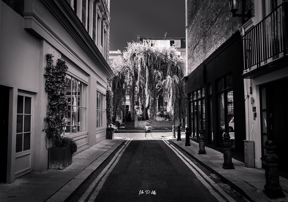 Image of a runner in Westbourne Grove in London